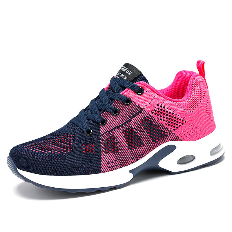 Casual Shoes Breathable Lightweight Mother Shoes Lace-up Cushioned Sneakers Women