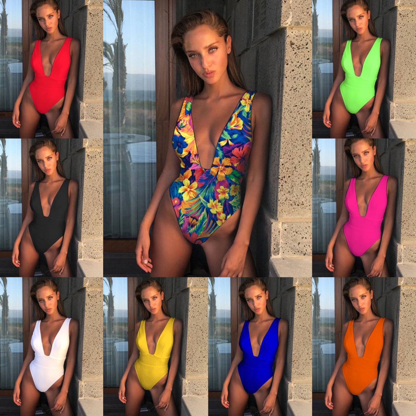 Women's Bikini Quick Dry Multi-Colored Swimwear