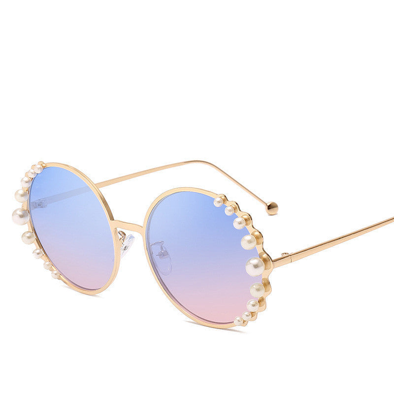 Round Pearl Frame Sunglasses