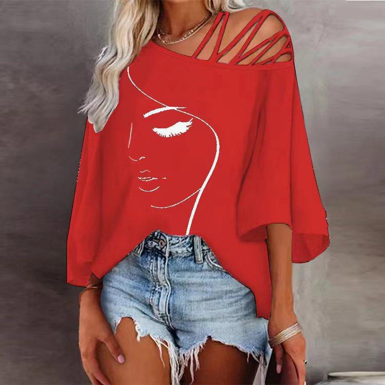 Fashion Stitching Loose Casual Tops For Women