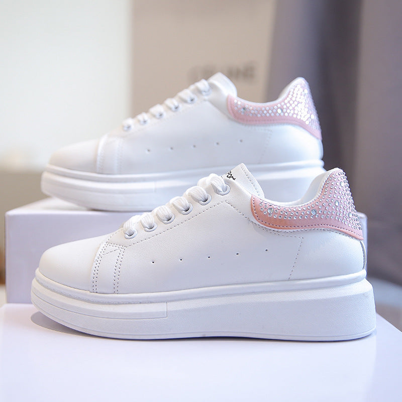 Women's Autumn New Thick-soled White Sneakers
