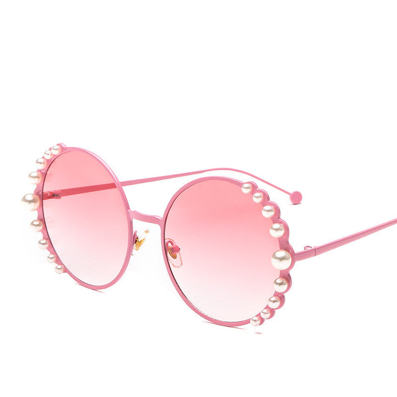 Round Pearl Frame Sunglasses
