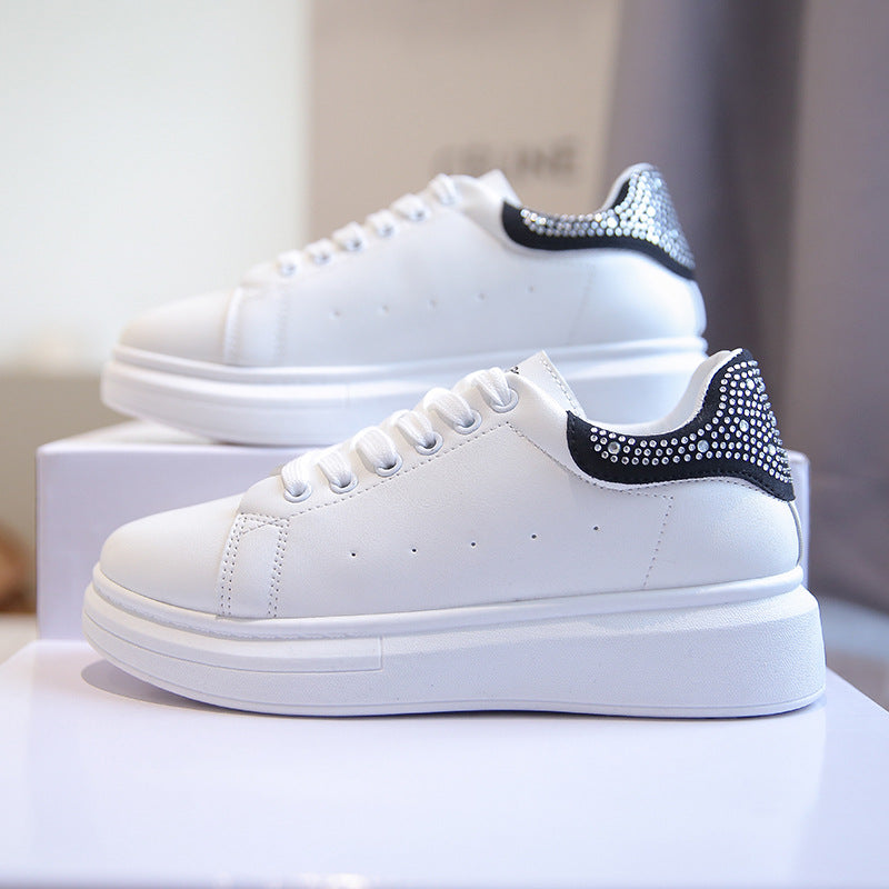 Women's Autumn New Thick-soled White Sneakers