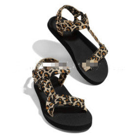 Women's Summer New Thick-soled Satin Velcro Sandals